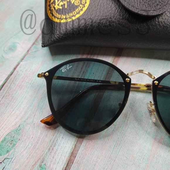 🐔RayBan Gold Frame Green Lens 58mm RB3574-N Sunglasses - Picture 2 of 7